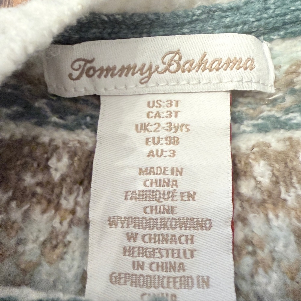 Tommy Bahama Kids Fair Isle Reindeer Christmas Nordic Sweater Size 4T BC - Picture 2 of 8